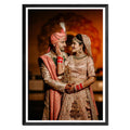 Wedding Couple Photo Frame | Premium Black Frame Wall Decor | Personalized Wedding Memory Frame