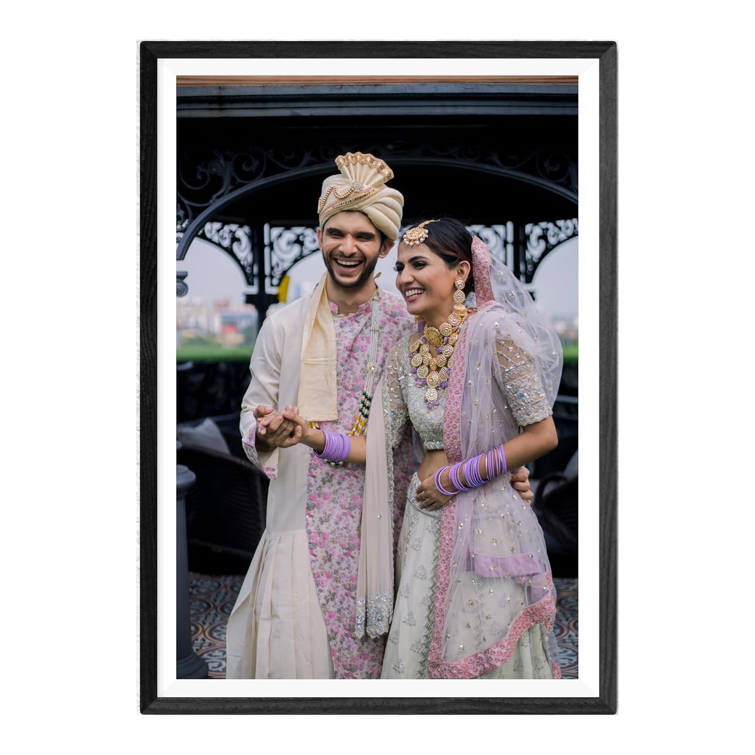 Wedding Couple Photo Frame 12x18 Inch | Premium Black Frame | Wall Decor & Gift
