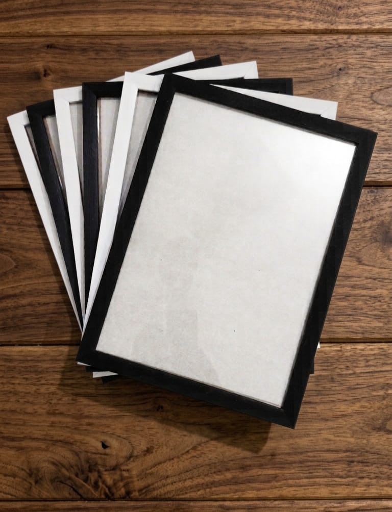 Premium Photo Frame Combo (Set of 6) – Black & White