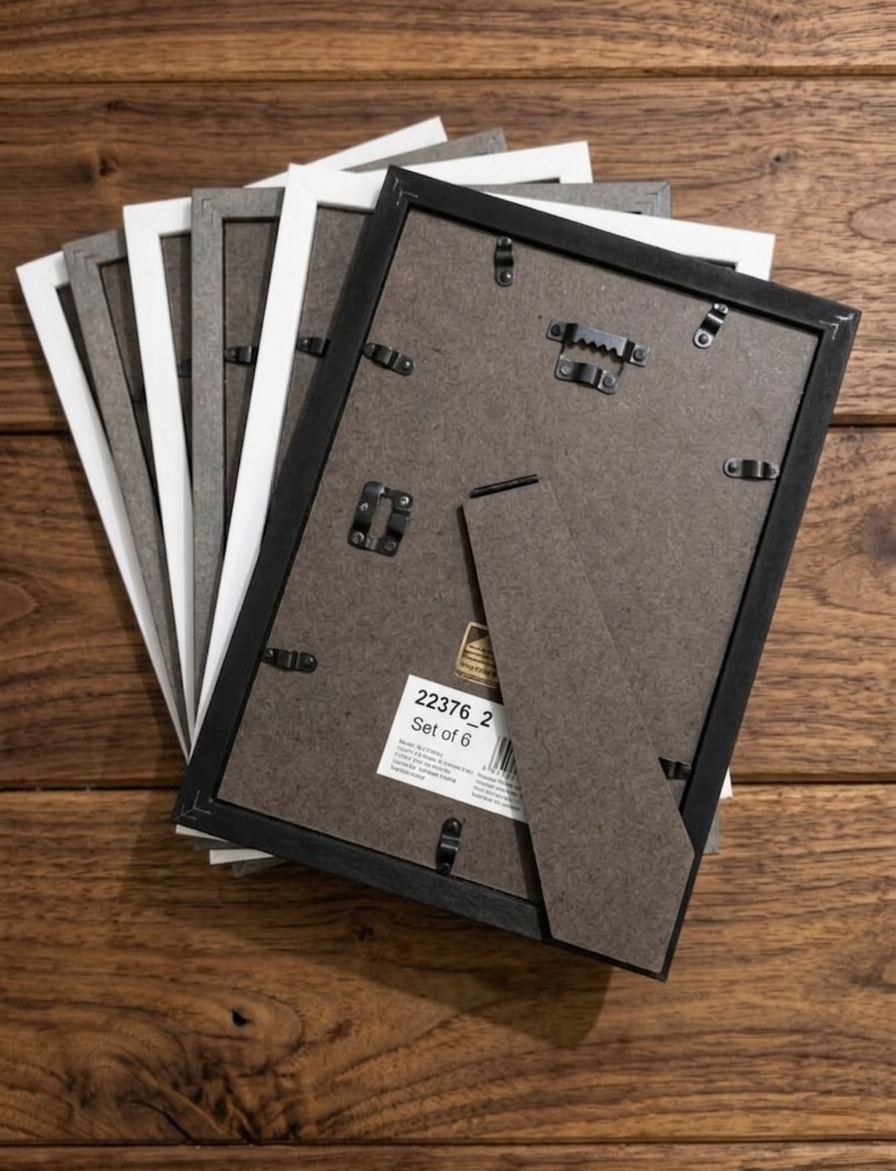Premium Photo Frame Combo (Set of 6) – Black & White