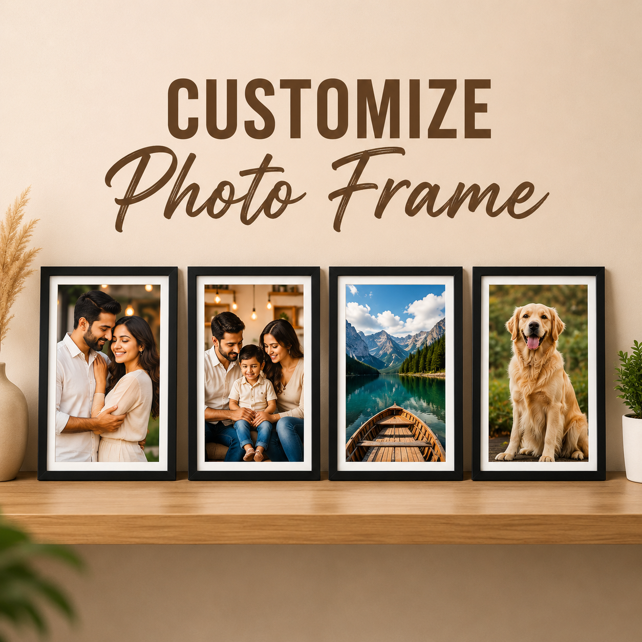 Customized Wall Frame Set|Personalized Picture Frames for Friends, Family & Memories