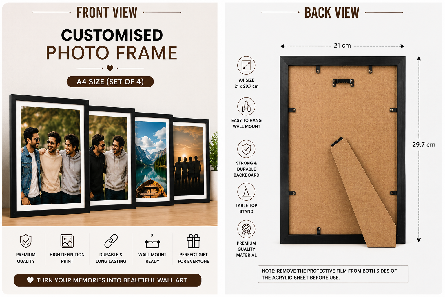 Personalized Memory Frame Set