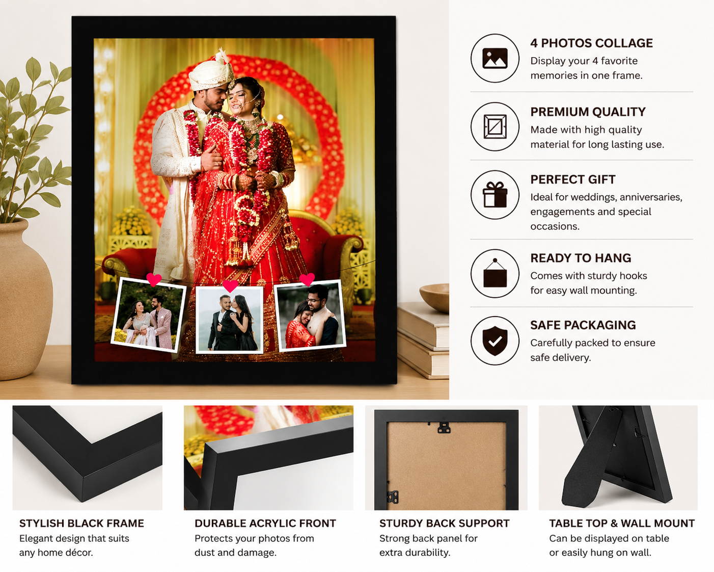 Wedding Collage Photo Frame | Personalized Memory Frame